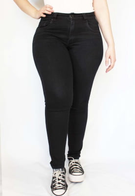 Calça Jeans Skinny Preta Ozla