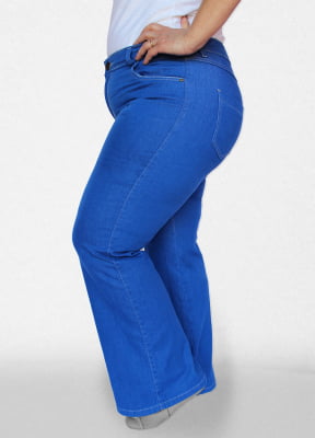 Calça Jeans Mari Alta Flare Azul Ozla